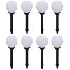 Outdoor Pathway Lamps 8 pcs LED 5.9" with Ground Spike