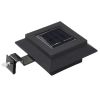 Outdoor Solar Lamps 12 pcs LED Square 4.7" Black