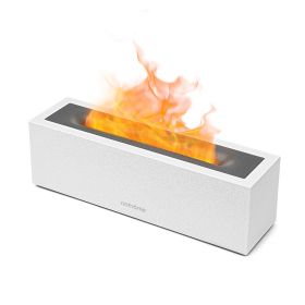 Flame Aromatherapy Atomized Atmosphere Lamp Bedroom Gift (Color: White)