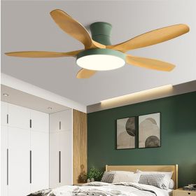 Domestic High Wind Low Floor Suction Fan Light (Option: Wood Green-DC Remote control-48Inch)
