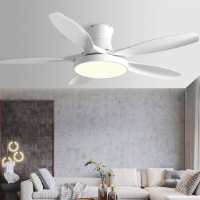 Domestic High Wind Low Floor Suction Fan Light (Option: White-DC Remote control-48Inch)